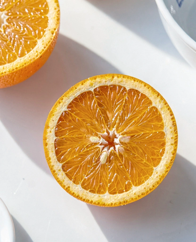 Detalhe macro de citrinos portugueses