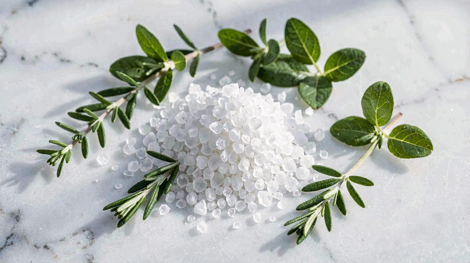 Ingredientes naturais sob luz analítica