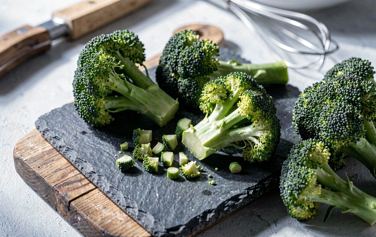 Corte de Brócolo em Laboratório